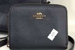 Coach Signature Leather Mini Camera Bag and Small Pebble Leather Wallet