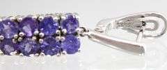 Tanzanite (tested), Opal,  and Sterling Silver Earrings.