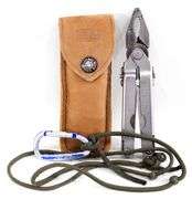 Vintage Gerber Multi tool in leather pouch .