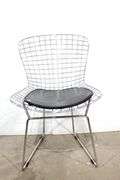 Harry Bertoia (Believed to be) Metal Art Wire Chairs with Seat Cushion