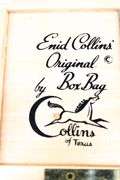 Enid Collins Original Box Bag (Collins of Texas) Vintage Wooden Box Handbag Embellished with Stones & Beads, Trolley Streetcar Design