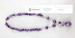 Rough cut Amethyst (tested) and  Sterling Silver Necklace, adjustable.