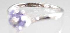 10 KT Gold and Amethyst Ring.  Size 7.25