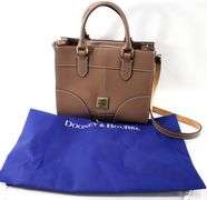 Dooney & Bourke Taupe Jayne Satchel Handbag.