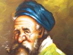 Benson "Rabbi" signed oil on canvas 24" x 20"