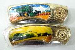 John Deere The American Farmer Collector Knives and Keychain in Presentation Box