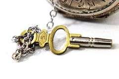 European Key wind and set pocket watch with .800 coin silver hunter case ,