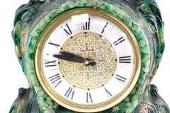Vomit Clock.  Vintage Lanshire "Resin River Rock Vomit Clock".  15x11