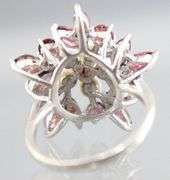 Garnet (tested), Genuine Pearl, and Sterling Silver Ring, size 6.