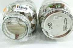 Sea Glass Collection in Ball Glass Jars.
