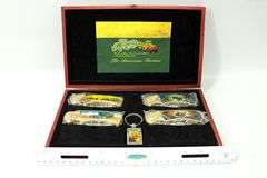 John Deere The American Farmer Collector Knives and Keychain in Presentation Box
