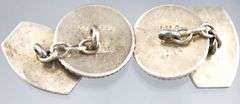 Irish Connemara Marble and Sterling Silver Ring, Size 8, and Matching Cufflinks.