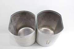 Vintage Kromex Made in USA Atomic Age Metal Canisters with Lids