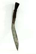 Vintage Kurka knife in leather sheath , Hand crafted , Marked " India "