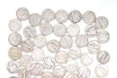 53 Mercury Silver Dimes. 1917-1945
