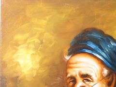 Benson "Rabbi" signed oil on canvas 24" x 20"