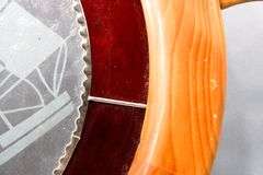 Stained Glass Sailing Ship Centerpiece in Wooden Ship's Wheel Frame - 21" Dia
