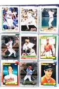 Topps and Other Sports Trading Cards in Protective Sleeves and Binder