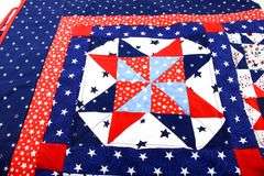 Americana Red White & Blue Quilt.  80x56