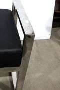 MCM Metal Art Demi Arms Upholstered Seat Bench - 40 x 15 x 20