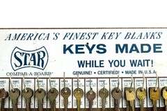 "Star" Key Blanks Retail Display Board with Keys - "Keys Made While You Wait!" - 24 x 16