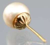 14 KT Gold and Genuine Pearl Earrings.