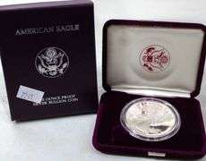 1989 American Eagle silver Dollar , Proof in case  1 OZ of .999 silver