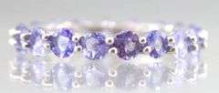 Tanzanite (tested) and Sterling Silver Ring, size 7.