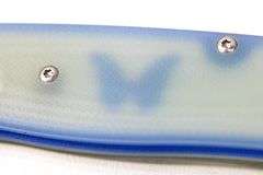Bench-Made custom Knife , Model 535-3 Bugout . With pouch and box , never used or resharpened