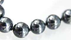 Necklace of black knotted Pearls from Spain, 16", description courtesy of the consignor.