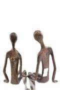Danya B (Believed to be) Contemporary Romantic Shelf Sitter Bronze Sculptures - Pair