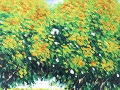 "Sunshine" oil painting on canvas, famed 33" x 39"