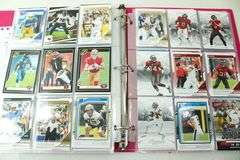 Football Trading Cards in Binder.  Tom Brady, Joe Burrow, Ben Sinnott, Johnny Manziel & More.