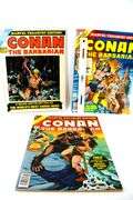 Vintage 1970s Marvel Treasury Edition "Conan the Barbarian" Comics - Three