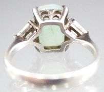 Sterling Silver Chrysoprase Ring, size 7.