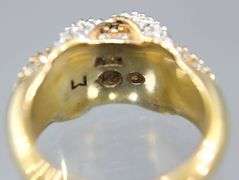 Gilt Sterling Silver Swarovski crystal Ring with the swan, size 7.