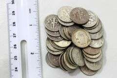 Silver dimes , Mercury and Roosevelt , 34 items