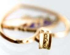 14 KT Gold Ravens Charm / Pendant.    (1.29 gm)