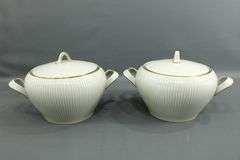 Rosenthal Germany "Thomas" Vintage Fluted and gold Trim Tableware.