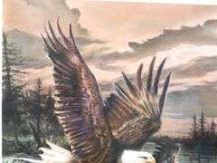 "1988 What So Proudly We Hail" by Don Marco (American b. 1920s) Double Eagle Signature Series Investors Edition Lithograph by Wildlife Litho Marking Minneapolis Minnesota with American Eagle Gold Bullion 1988 Coin Depictions - 21 x 25