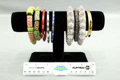 Cloisonné Bracelets, Ashley Bridget Cuff, Bead, and Rhinestone Bracelets.