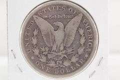 1890 "CC" Morgan Silver Dollar, Marked Rare, F+.