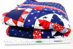 Americana Red White & Blue Quilt.  80x56