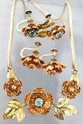 Vintage Krementz Necklace and two matching pairs of Earrings, in the original presentation case.