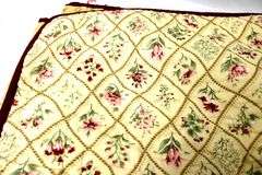 Beautiful Floral / Rose Embroidered Quilt.  90x88