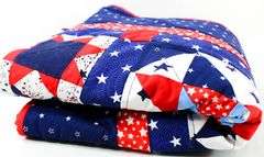 Americana Red White & Blue Quilt.  80x56