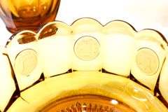 Fostoria Amber Coin  Glassware.