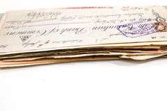 Antique Canadian Bank checks and inter bank transfer slips with Postage and excise stamps , Circa 1914 - 1924 , 100's of items