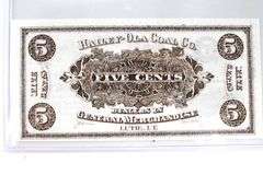 1900's Hailey Ola Coal Company Indian Territory Notes.  5 Cents & $1.