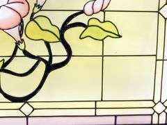 Stained Glass Floral Window Art - Two - 18 x 24 each